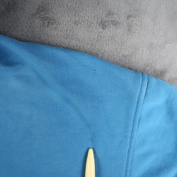 Vintage Y2K Nike Gray Tag Blue Hoodie Size L Large Mini Swoosh Thrashed - Picture 14 of 16